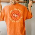 Ok Maybe Today Satan Retro Vintage Halloween Vintage Halloween Women's Oversized Comfort T-shirt Back Print Yam