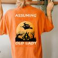 Old Lady Witch Halloween For Women's Oversized Comfort T-shirt Back Print Yam