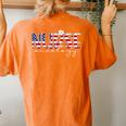 Oncology Nurse 4Th Of July Us Flag Nurse Radiation Oncology Women's Oversized Graphic Back Print Comfort T-shirt Yam