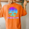 Panama City Flamingo Silhouette Group Vacation Women's Oversized Comfort T-Shirt Back Print Yam
