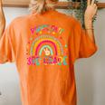 Peace Out 3Rd Grade Rainbow Last Day Of School Tie Dye Women's Oversized Comfort T-Shirt Back Print Yam