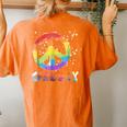 Peace Sign Retro Groovy 60S 70S Hippie Style Women's Oversized Comfort T-Shirt Back Print Yam
