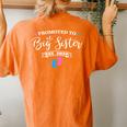 Promoted To Big Sister Est 2024 Pink Or Blue Big Sis Women's Oversized Comfort T-shirt Back Print Yam