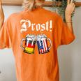 Prost Beer German American Flag Oktoberfest Women's Oversized Comfort T-shirt Back Print Yam