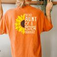 Proud Aunt Of A Class Of 2024 Graduate Sunflower Senior 2024 Women's Oversized Comfort T-Shirt Back Print Yam