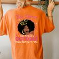 This Queen Was Born In October Birthday Afro Girls Women's Oversized Comfort T-shirt Back Print Yam