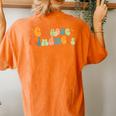 Retro Groovy Choose Kindness Be Kind Inspirational Teacher Women's Oversized Comfort T-shirt Back Print Yam