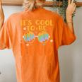 Retro It’S Too Cool To Be Kind Cute 60S 70S Hippie Costume Women's Oversized Comfort T-Shirt Back Print Yam