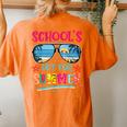 Retro Last Day Of Schools Out For Summer Teacher Boys Girls Women's Oversized Comfort T-Shirt Back Print Yam