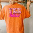 Retro Yee Haw Howdy Rodeo Western Country Southern Cowgirl Women's Oversized Comfort T-Shirt Back Print Yam