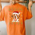 Saint Bernard Christmas Ugly Sweater Dog Lover Women's Oversized Comfort T-shirt Back Print Yam