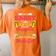 Sassy Flip Flop Camping Beer Drinking Girl Summer Camp Women's Oversized Comfort T-Shirt Back Print Yam