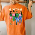 Sistas Melanin Black Black History Month African Queen Women's Oversized Comfort T-shirt Back Print Yam