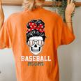 Skull Leopard Baseball Mom Sport Mom Women's Oversized Comfort T-Shirt Back Print Yam
