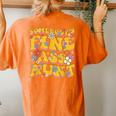 Somebodys Fine Ass Aunt Family Groovy Women's Oversized Comfort T-Shirt Back Print Yam