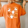 Special Education Teacher Halloween Ghost Pumpkin Sped Women's Oversized Comfort T-shirt Back Print Yam