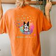 Sunflower Australian Cattle Dog Mom Tie Dye Dog Lover Women's Oversized Comfort T-Shirt Back Print Yam