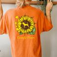 Sunflower Dog Mom For Beagle Lovers Women's Oversized Comfort T-Shirt Back Print Yam