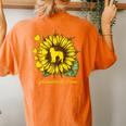 Sunflower Dog Mom For Goldendoodle Lovers Women's Oversized Comfort T-Shirt Back Print Yam