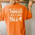 Sweet As Can Bee Women's Oversized Comfort T-shirt Back Print Yam