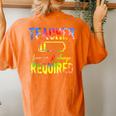 Teacher Summer Recharge Required Tie Dye Teacher Vacation Women's Oversized Comfort T-Shirt Back Print Yam