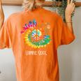 Tie Dye Sunflower Hippie Soul Hippy Peace Sign Daisy Flower Women's Oversized Comfort T-Shirt Back Print Yam