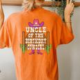 Uncle Of The Birthday Cowgirl Kids Rodeo Party Bday Women's Oversized Comfort T-Shirt Back Print Yam