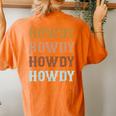 Vintage Howdy Rodeo Western Cowboy Country Cowgirl Women's Oversized Comfort T-Shirt Back Print Yam