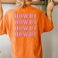 Vintage White Cowgirl Howdy Rodeo Western Country Southern Women's Oversized Comfort T-Shirt Back Print Yam