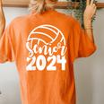 Volleyball Senior Class Of 2024 High School Senior For Girls Women's Oversized Comfort T-shirt Back Print Yam