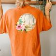 Watercolor Volleyball Boho Floral Volleyball Mom Women's Oversized Comfort T-Shirt Back Print Yam
