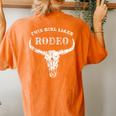 Western Country This Girl Likes Rodeo Howdy Vintage Cowgirl Women's Oversized Comfort T-Shirt Back Print Yam