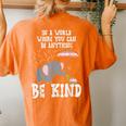 World Be Kind Elephant Trans Turtle Transgender Lgbt Women's Oversized Comfort T-Shirt Back Print Yam