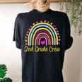 2Nd Grade Crew 2Nd Grade Teacher Rainbow Heart Women's Oversized Comfort T-shirt Back Print Black