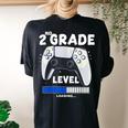 2Nd Grade Level Loading Back To School Video Game Controller Women's Oversized Comfort T-shirt Back Print Black