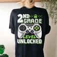 2Nd Grade Level Unlocked Video Game Back To School Boys Women's Oversized Comfort T-shirt Back Print Black