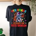 4Th Grade Is Out Of This World Space Rocket Fourth Grade Women's Oversized Comfort T-shirt Back Print Black