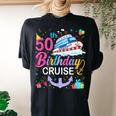50Th Birthday Cruise 50 Years Old Birthday Cruising Crew Women's Oversized Comfort T-shirt Back Print Black