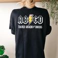 Abcd Third Grade Rocks Teacher Kid 3Rd Grade Back To School Women's Oversized Comfort T-shirt Back Print Black