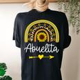 Abuelita Sunflower Spanish Latina Grandma Cute Women's Oversized Comfort T-Shirt Back Print Black