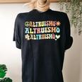 Altruismo Groovy Social Psychology Women's Oversized Comfort T-shirt Back Print Black