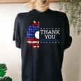 American Flag Memorial Day For Women Memorial Day Women's Oversized Comfort T-Shirt Back Print Black