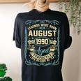 August 1990 33Rd Birthday 33 Year Old Women's Oversized Comfort T-shirt Back Print Black