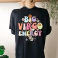 August September Birthday Groovy Astrology Zodiac Sign Virgo Women's Oversized Comfort T-shirt Back Print Black