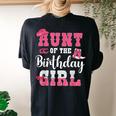 Aunt Of The Birthday Girl Western Cowgirl Themed 2Nd Bday Women's Oversized Comfort T-Shirt Back Print Black