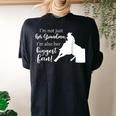 Barrel Racing Grandma T Cowgirl Horse Riding Racer Women's Oversized Comfort T-Shirt Back Print Black