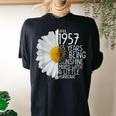 Bday Mom Wife Born In April 1957 65 Years Of Being Sunshine Women's Oversized Comfort T-Shirt Back Print Black