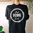 Best Nonnie Ever T Cute Grandma Daisy Flower Women's Oversized Comfort T-Shirt Back Print Black