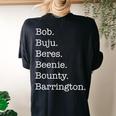 Bob Buju Beres Beenie Bounty Barrington Women's Oversized Comfort T-shirt Back Print Black