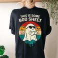 This Is Some Boo Sheet Halloween Costume Women's Oversized Comfort T-shirt Back Print Black